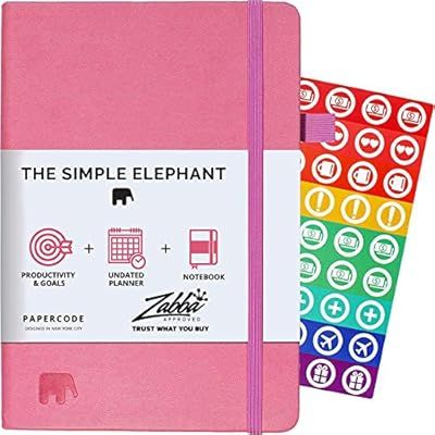 Simple Elephant Planner 2020 - Daily, Weekly, Monthly Agenda - Undated Productivity Journal - Gra... | Amazon (US)