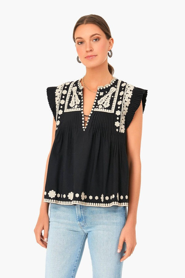 Black Holly Soutache Vest Top | Tuckernuck (US)