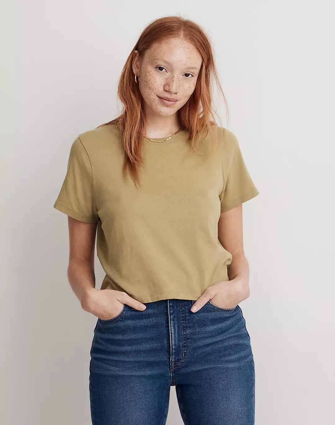 Softfade Cotton Lakeshore Crop Tee | Madewell