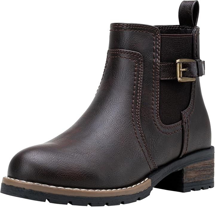 Jeossy Women's 9006 Ankle Boots Short Chelsea Booties for Women Low Heel with Zip | Amazon (US)