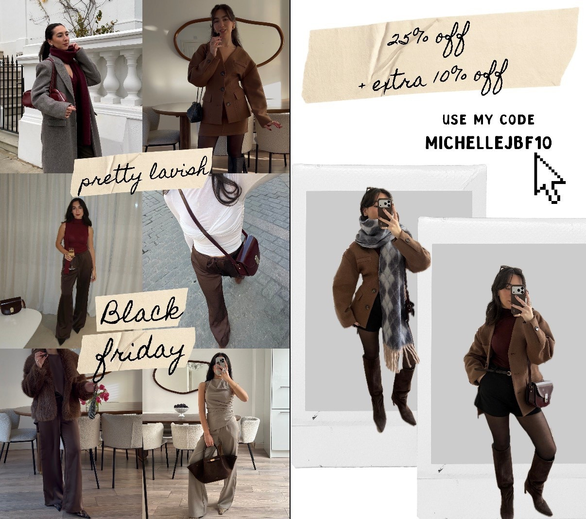 25% off pretty lavish, an extra 10% off using my code “MICHELLEJBF10” happy shopping♥️

#LTKautumn #LTKCyberWeek #LTKuk