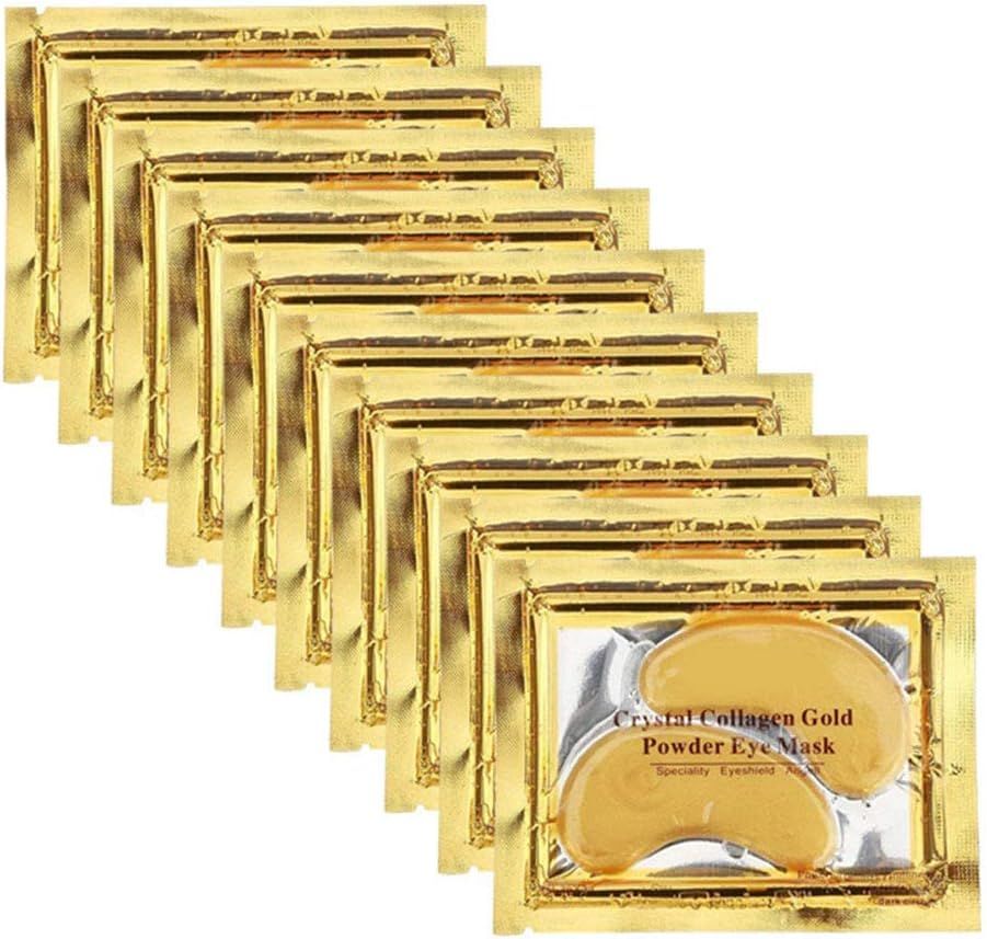30 Pairs Gold Eye Mask Collagen Eye Gel Pads Under Eye Mask for Women and Men, 24k Gold | Amazon (US)