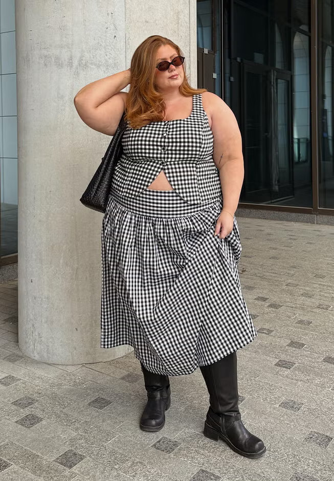 Gingham Full Skirt | Eloquii