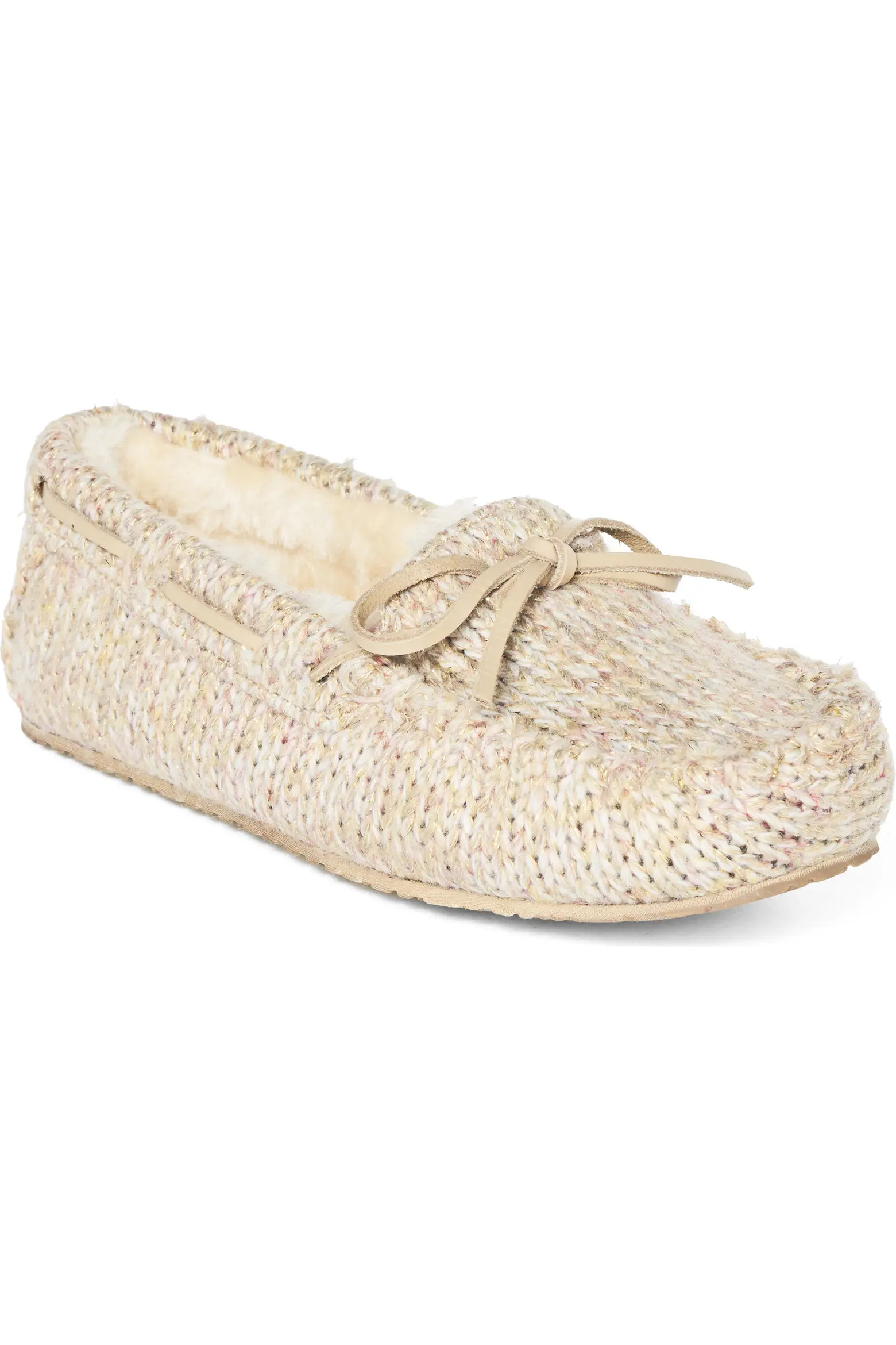 Shimmer Knit Moc Toe Slipper (Women) | Nordstrom | Nordstrom