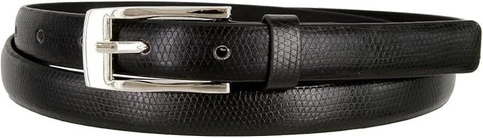 7045 Women's Skinny Lizard Embossed Leather Casual Dress Belt | Amazon (US)