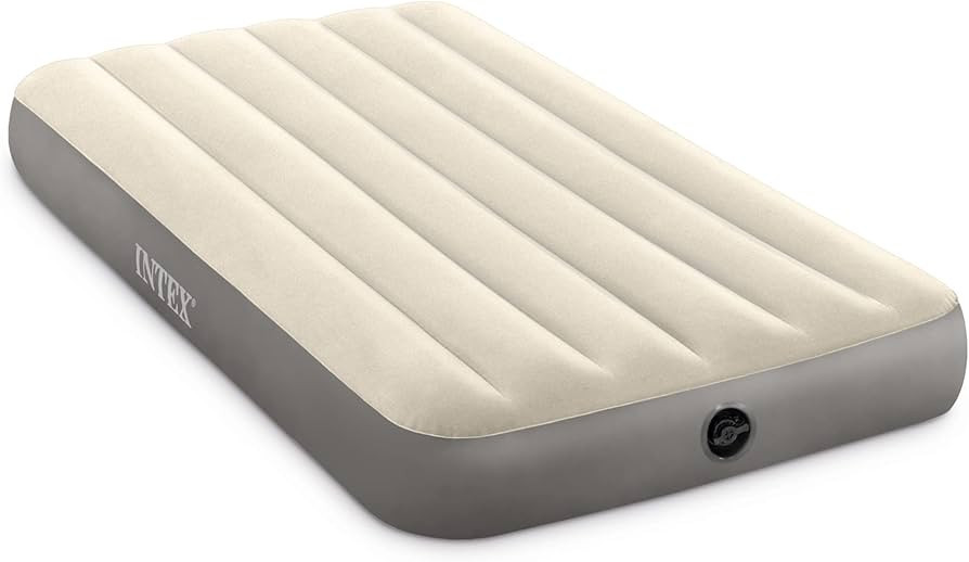 Intex 64101E Dura-Beam Standard Single-High Air Mattress: Fiber-Tech – Twin Size – 10in Bed H... | Amazon (US)