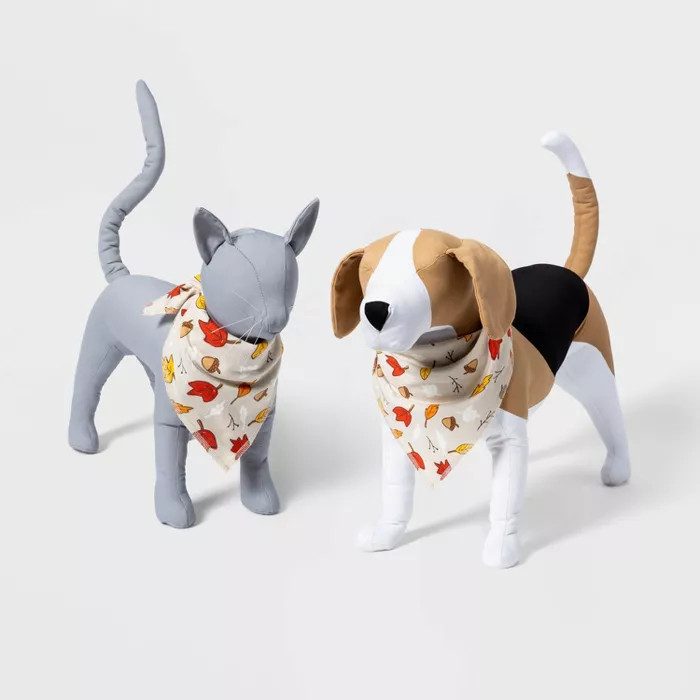 Fall Leaf Print Dog and Cat Matching Family Pajamas - Oatmeal One Size | Target