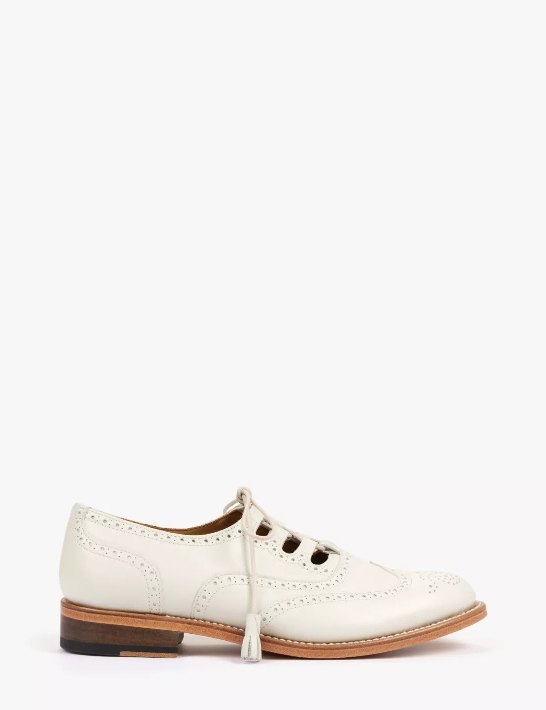 Charleston Leather Shoe - White | Penelope Chilvers
