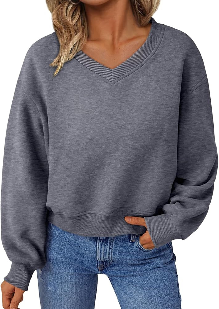AUTOMET Womens Cropped Sweatshirts Pullover Fleece Crop Sweaters Fall Fashion Outfits Clothes 202... | Amazon (US)