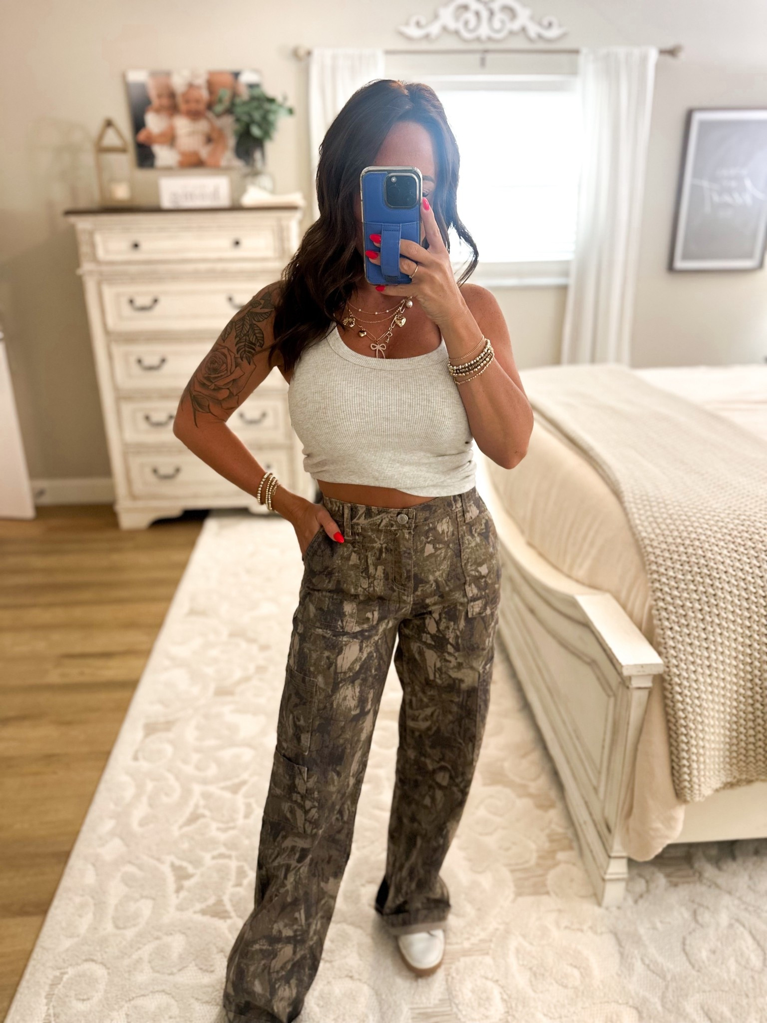 Walmart camo cargos & Abercrombie tank! #walmart #abercrombie #camo