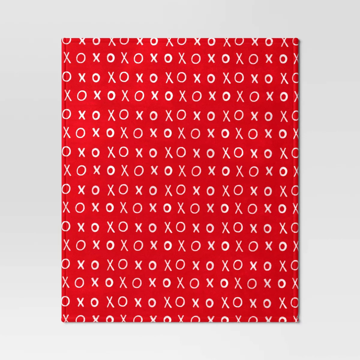 XO Printed Plush Valentine's Day Throw Blanket Red/White - Room Essentials™ | Target