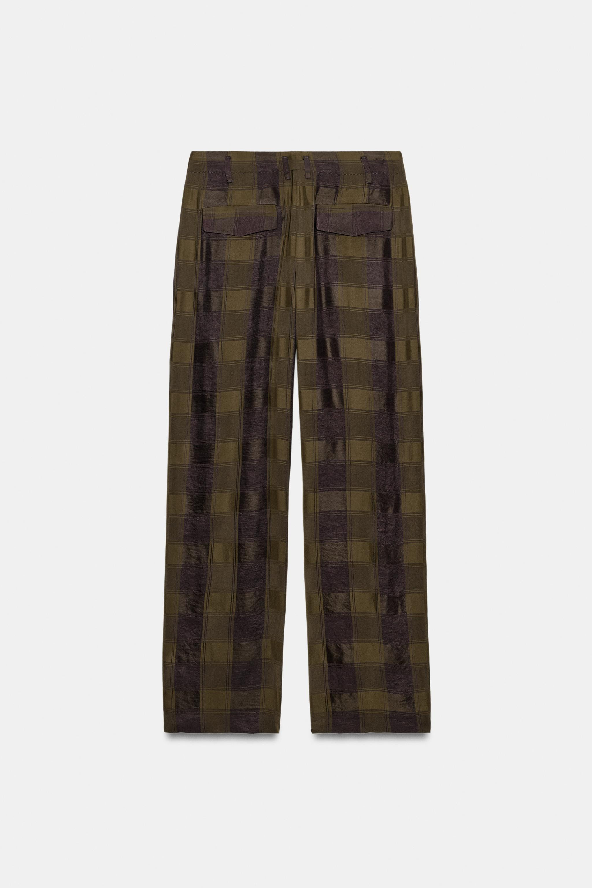 ZW COLLECTION FLOWY PLAID PANTS | Zara US