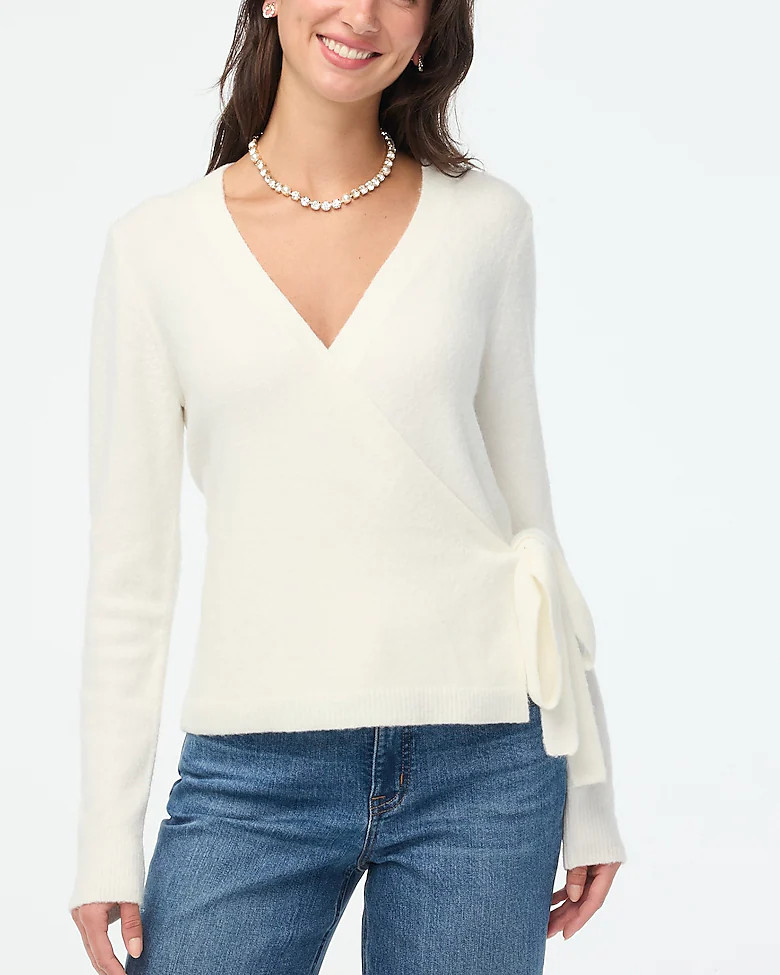 Wrap sweater in extra-soft yarn | J.Crew Factory