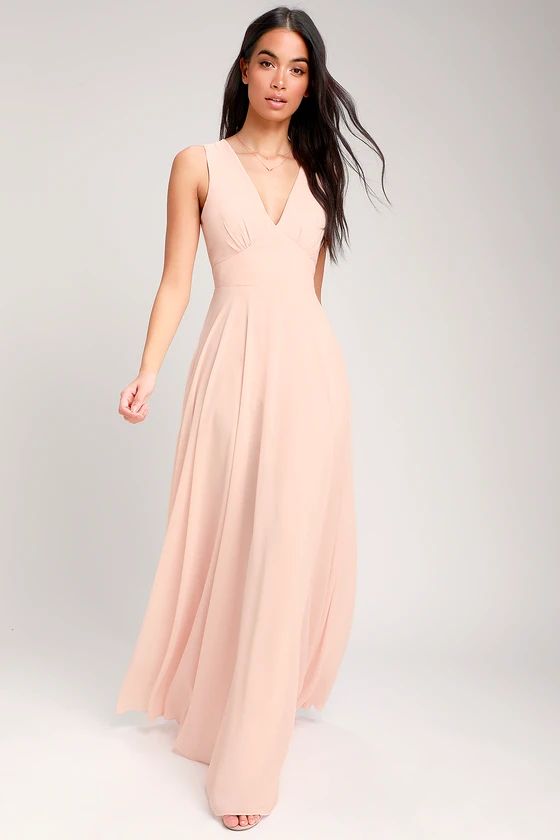 Here for Love Blush Sleeveless Maxi Dress | Lulus (US)