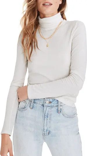 Lightweight Ribbed Turtleneck Top | Nordstrom