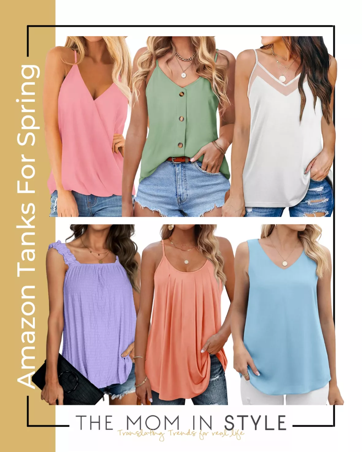 WIHOLL Tank Tops Women Trendy Summer Vneck Sleeveless Shirts