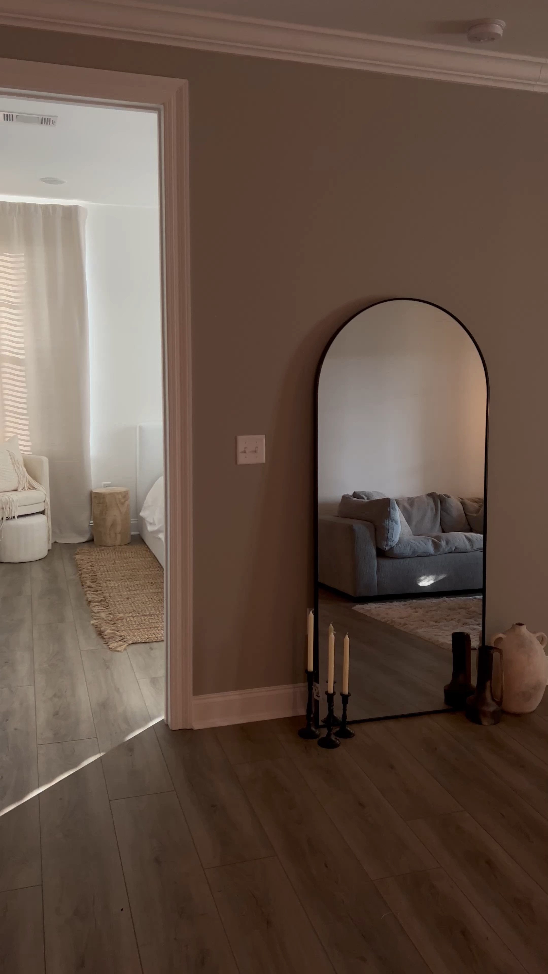 Probably my most proud home decor purchase to date — an XL floor mirror (71x32”) under $170. 🥲 Available in black & gold!

The candle sticks are just a Christmas touch & everything in the floor is from HomeGoods (yes, I live there lol)  

#LTKhome #LTKsalealert #LTKHoliday