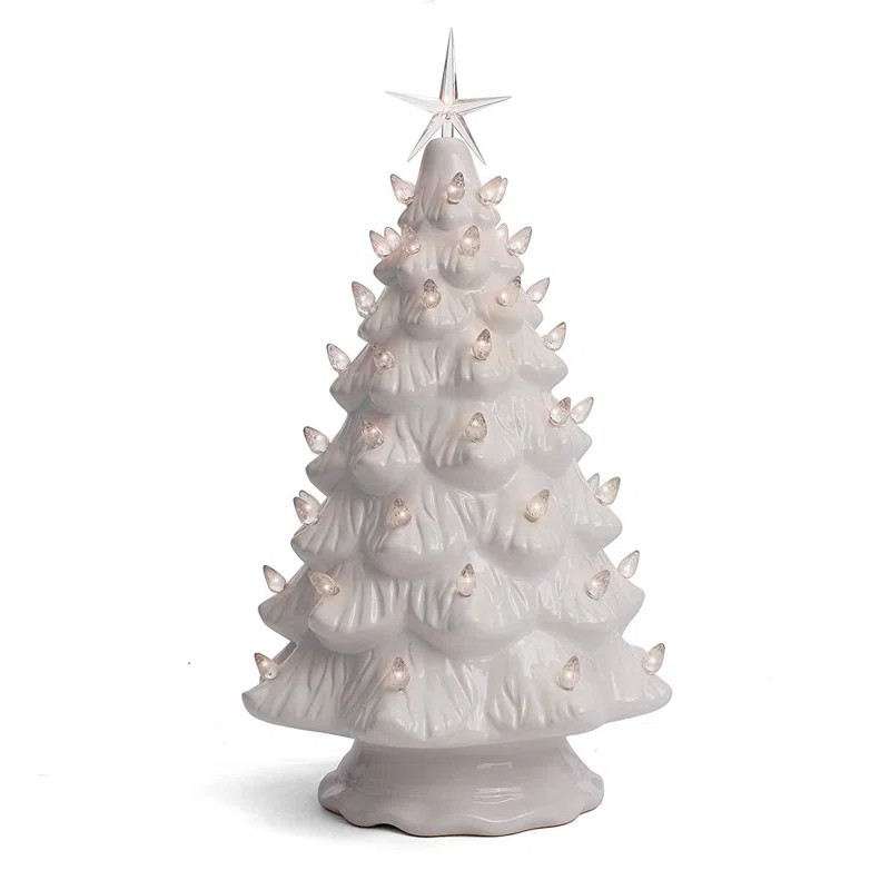 Ceramic Christmas Tree That Lights Ups-Inspired Vintage Christmas Tree-Indoor Christmas Decoratio... | Wayfair North America