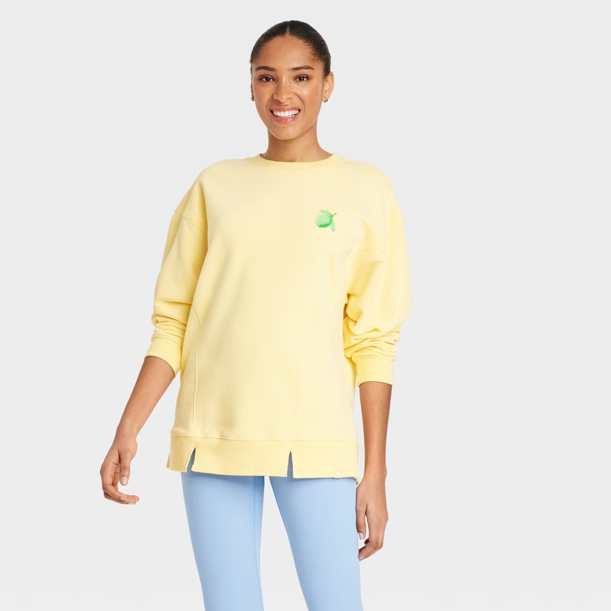 Women's Graphic French Terry Oversized Crewneck Sweatshirt - JoyLab™ | Target