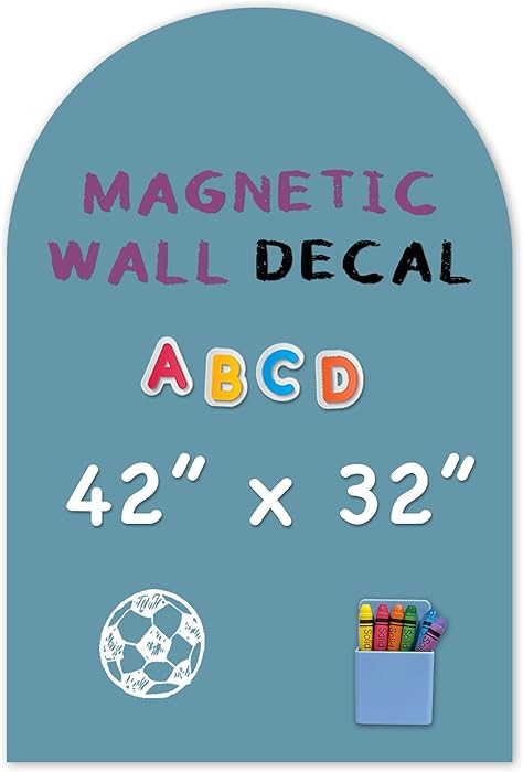 YOUNGJQ Magnetic Arch Wall Decal, Magnetic Chalkboard for Wall 42" x 32" Adhesive Backing Wallpap... | Amazon (US)