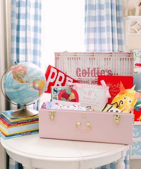 The sweetest back to school trunk to hold all their special school papers, awards, yearbooks, special outfits, first day of school signs and more! limited time liner fabric available in a variety of trunk colors! 

#LTKSeasonal #LTKKids #LTKFamily