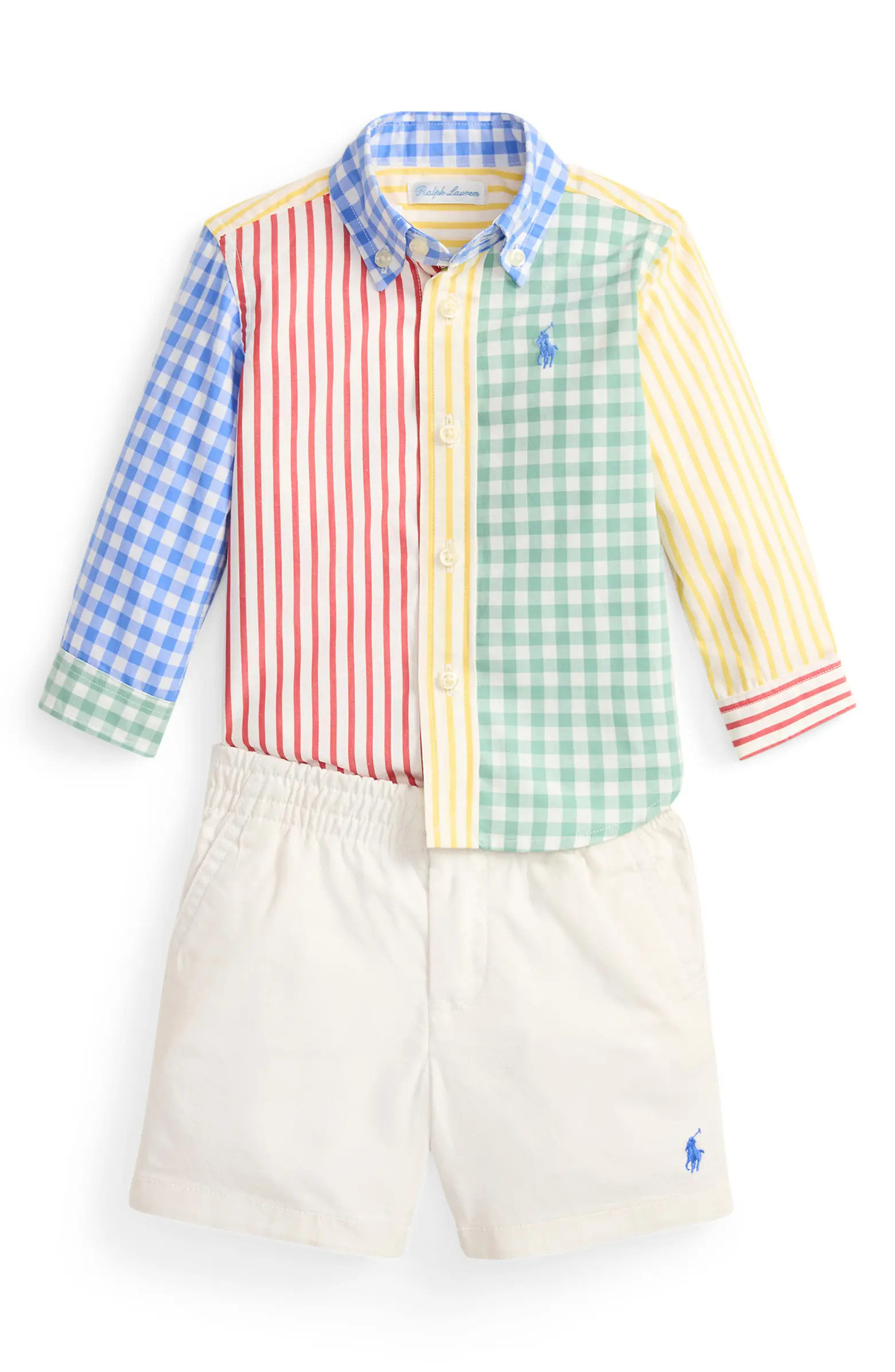 Cotton Poplin Button-Down Shirt & Shorts Set | Nordstrom