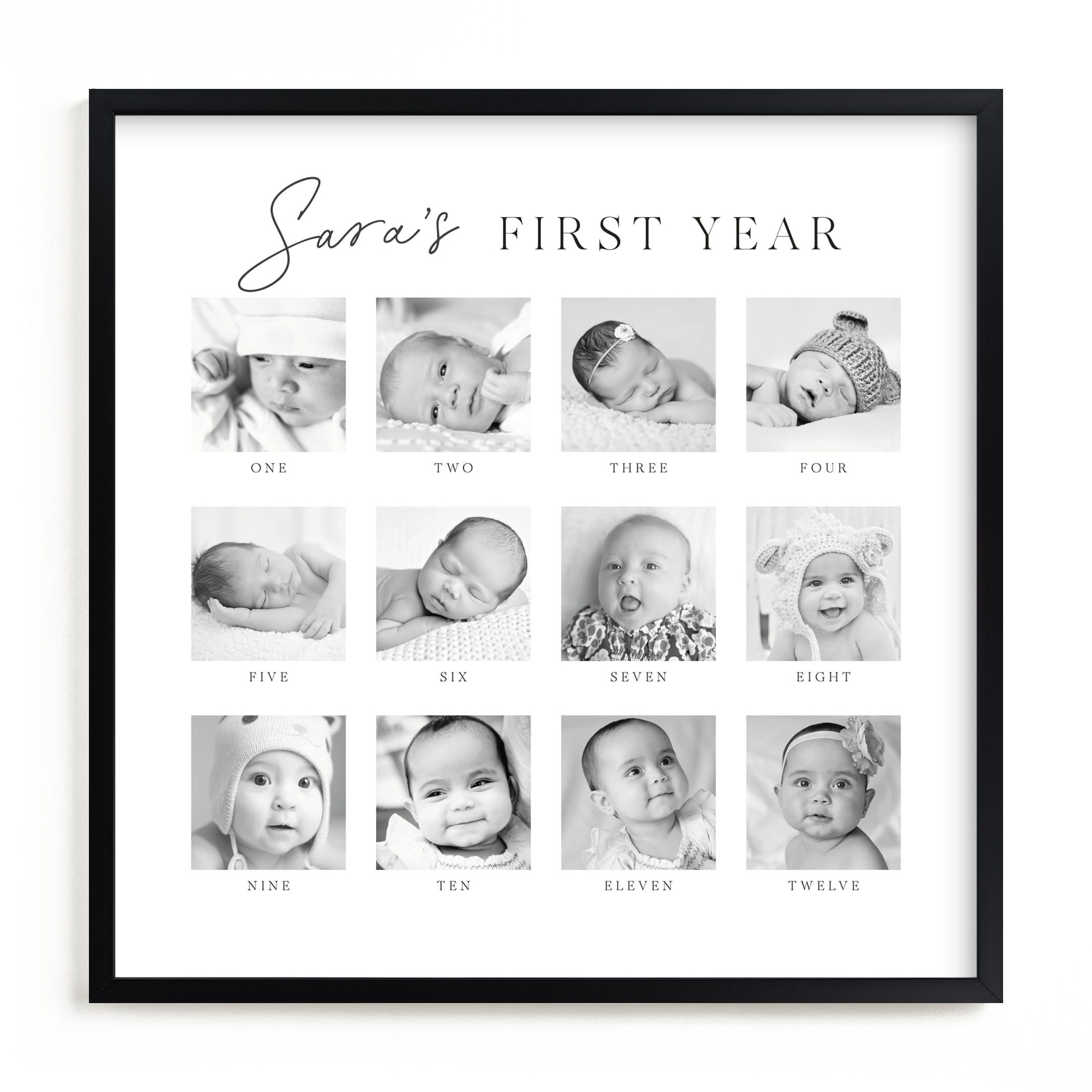 "Baby's First Year" - Custom Photo Art Print by Erin Deegan. | Minted