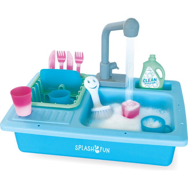 SPLASHFUN Wash-up Kitchen Sink Play Set, Color Changing Play Cups & Accessories | Maisonette