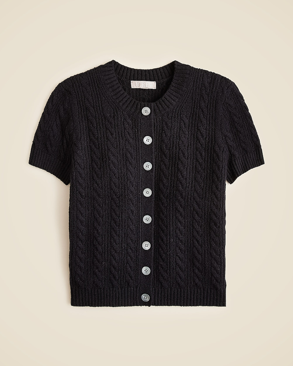 Cable-knit short-sleeve cardigan top | J. Crew US