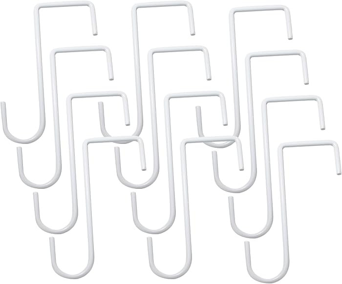 Uenhoy 12 Pack Vinyl Fence Hooks 2 x 6 Inches, White Patio Hooks Fence Hook Hangers for Indoor & ... | Amazon (US)