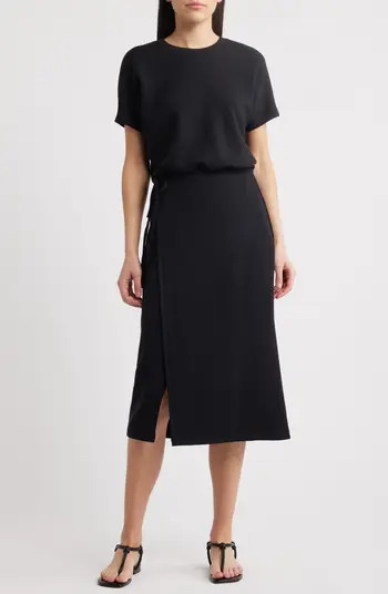 SPANX® AirEssentials Tie Waist Midi Dress | Nordstrom | Nordstrom