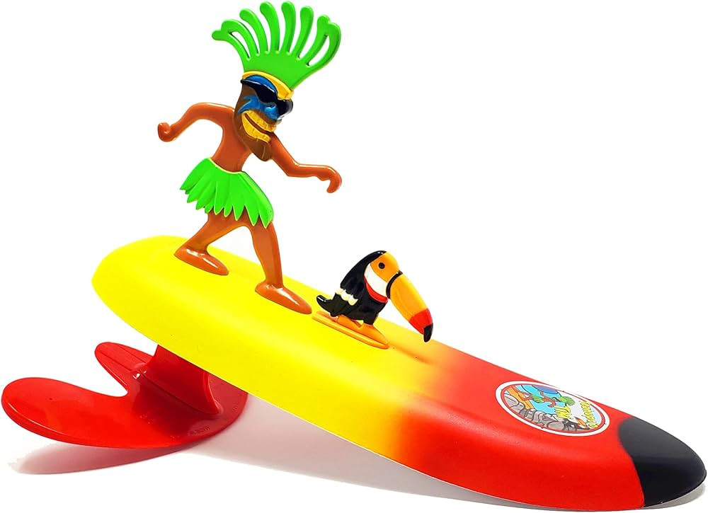 Surfer Dudes Legends & Surfer Pets Wave Powered Mini-Surfer, Pet and Surfboard Beach Toy - Teahup... | Amazon (US)