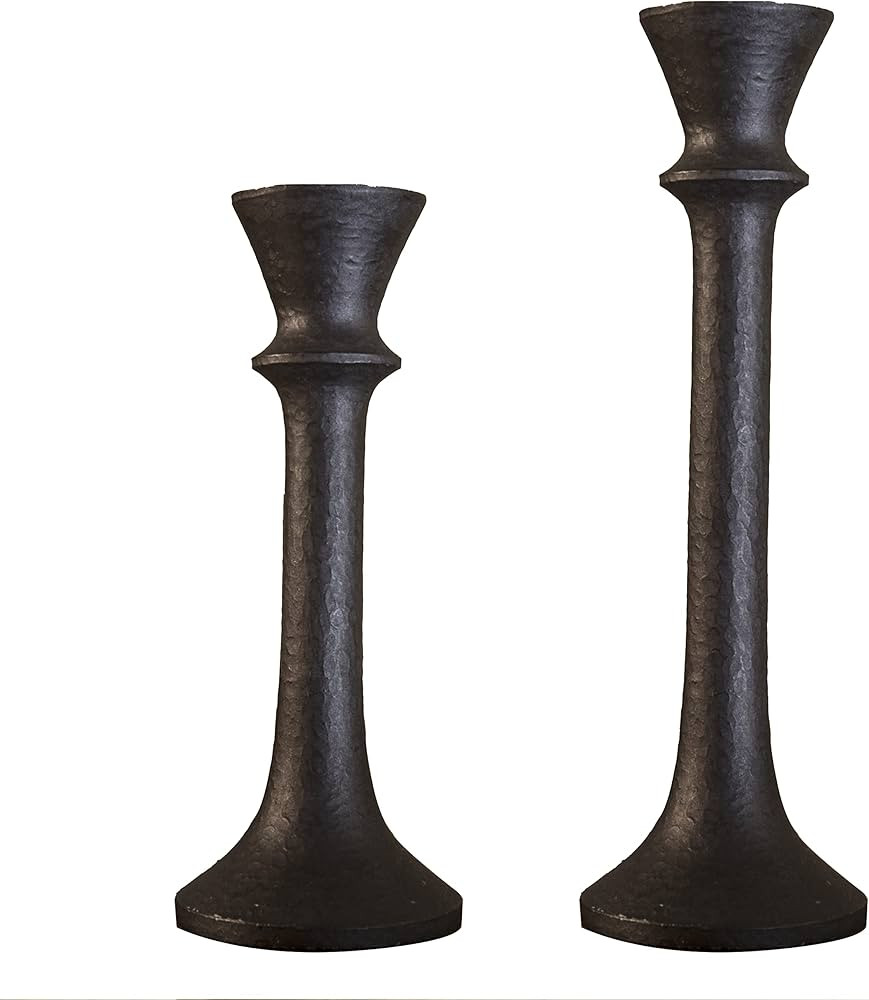 GiveU 7‘’& 9‘’ Candlestick Stand Candlelight Dinner Holder, Home Decoration, 2 Pack, Brow... | Amazon (US)