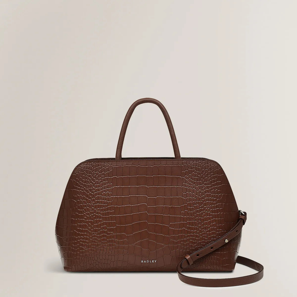 Walnut Brown Faux Croc Grabs | Liverpool Street Icon AW24 | Radley | Radley London US