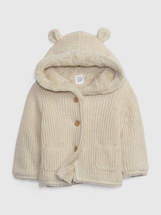 Baby Sherpa-Lined Bear Sweater | Gap (CA)