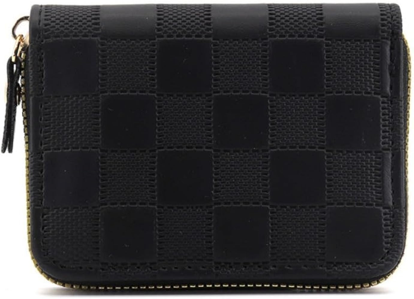 Checkered Credit Card Holder Wallet Zipper Leather Case Purse Small Card Case for Women or Men Sm... | Amazon (US)