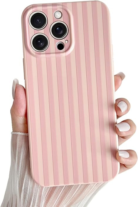 Skyseaco for iPhone 14 Pro Case Cute Aesthetic Striped Phone Case for Women Girl Trendy Soft TPU ... | Amazon (US)
