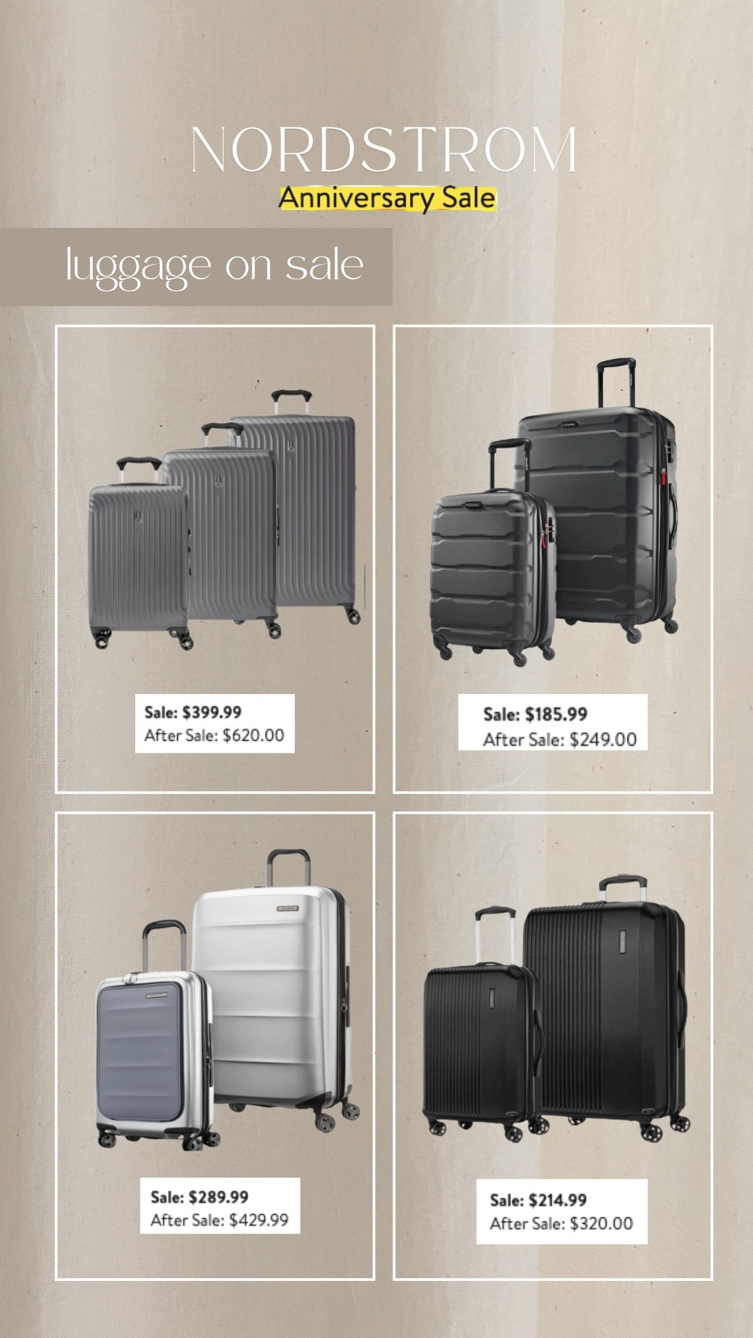 Nordstrom sale: luggage 🧳 

#LTKTravel #LTKSaleAlert