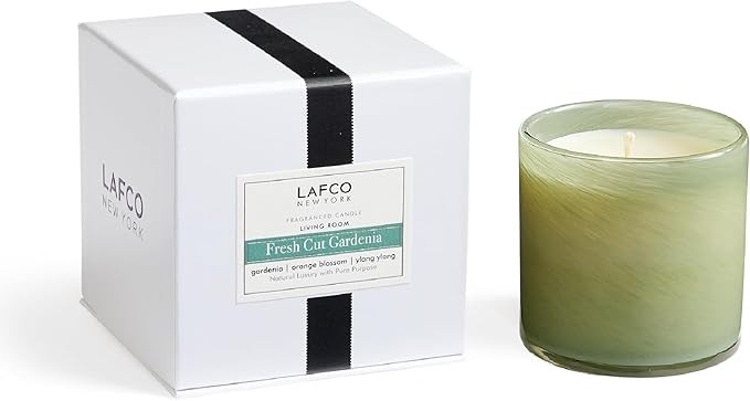 LAFCO New York Classic Candle, Fresh Cut Gardenia - 6.5 oz - 50-Hour Burn Time - Reusable, Hand B... | Amazon (US)