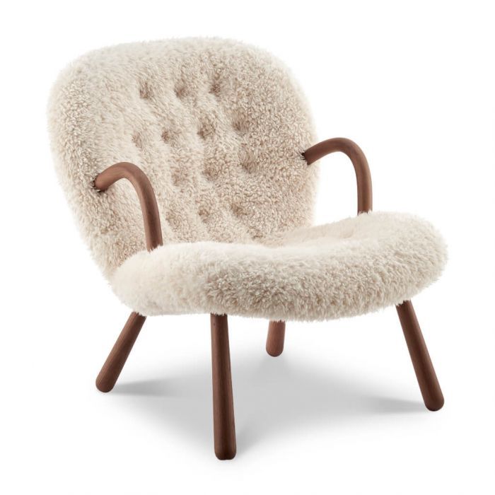 Arctander Clam Chair Sheepskin-Long Hair | Eternity Modern