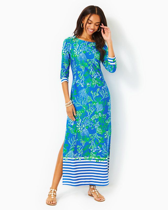 UPF 50+ ChillyLilly Seralina Maxi Dress, Tropical Destination Outfit, Maxi Dress, Summer Fashion | Lilly Pulitzer