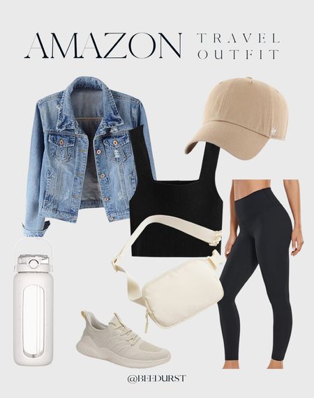 Affordable Travel outfit for vacation, vacation outfit, plane look, Amazon outfit, sneakers, giant water bottle, leggings, work outfit 

#LTKunder50 #LTKstyletip #LTKtravel