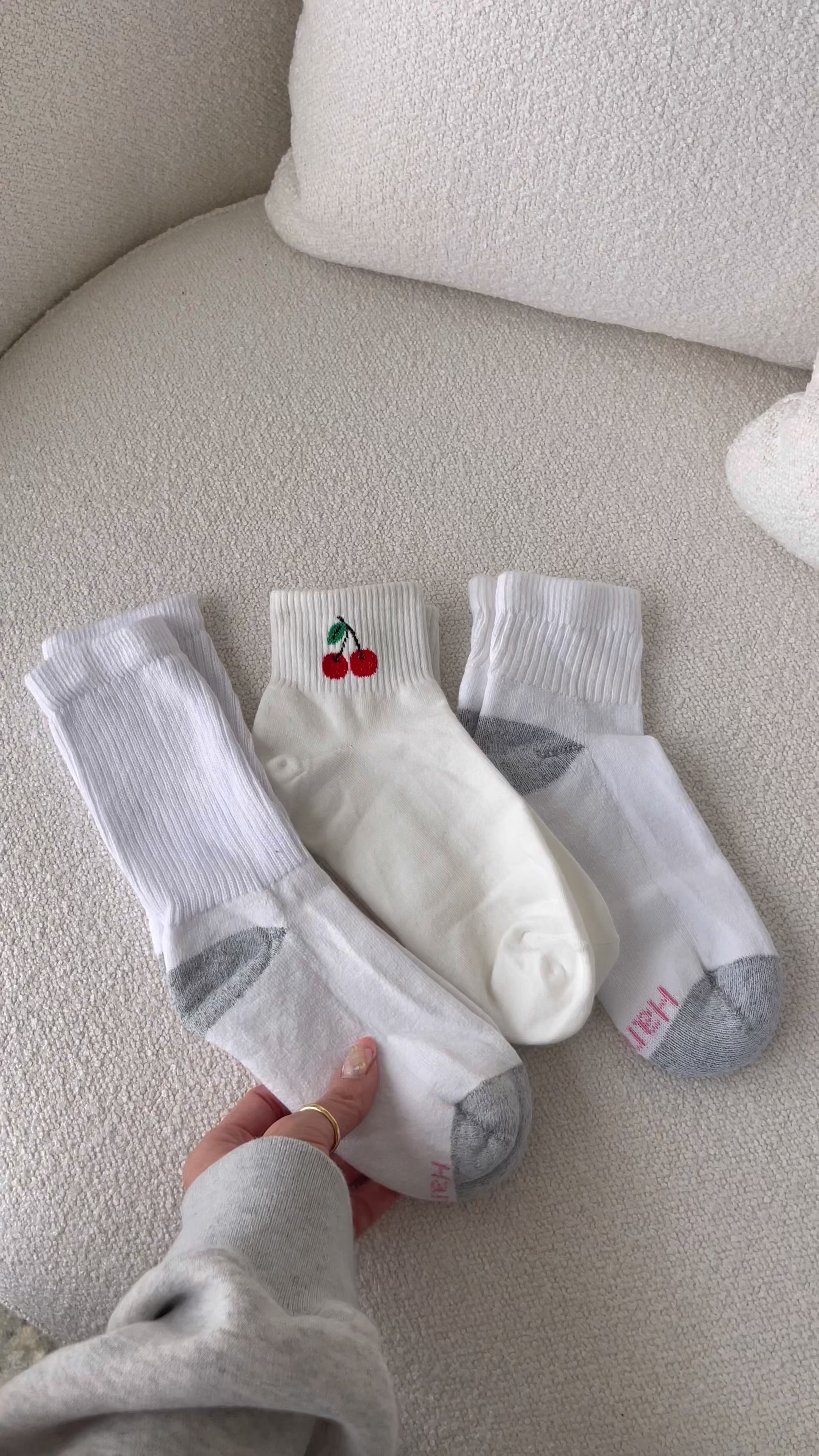 Styling my favorite no logo socks!  Love the different lengths for different style sneakers and Uggs ✨

White socks; no logo socks; cherry socks; mom socks; sneaker socks; ankle socks; cute socks; Ugg socks; slipper socks; adidas samba; adidas gazelle; tazz Uggs; new balance 327; oncloud sneakers; Christine Andrew 

#LTKshoecrush #LTKSeasonal #LTKstyletip