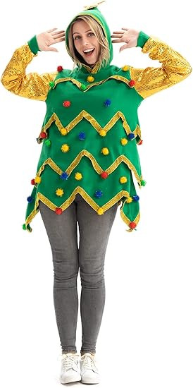 Women Ugly Christmas Hoodie for Adult Men`s Unisex Xmas Hooded Sweater Pullover for Party Festive | Amazon (US)