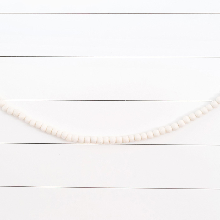 Winter White Felt Ball Garland Garlands | Minted