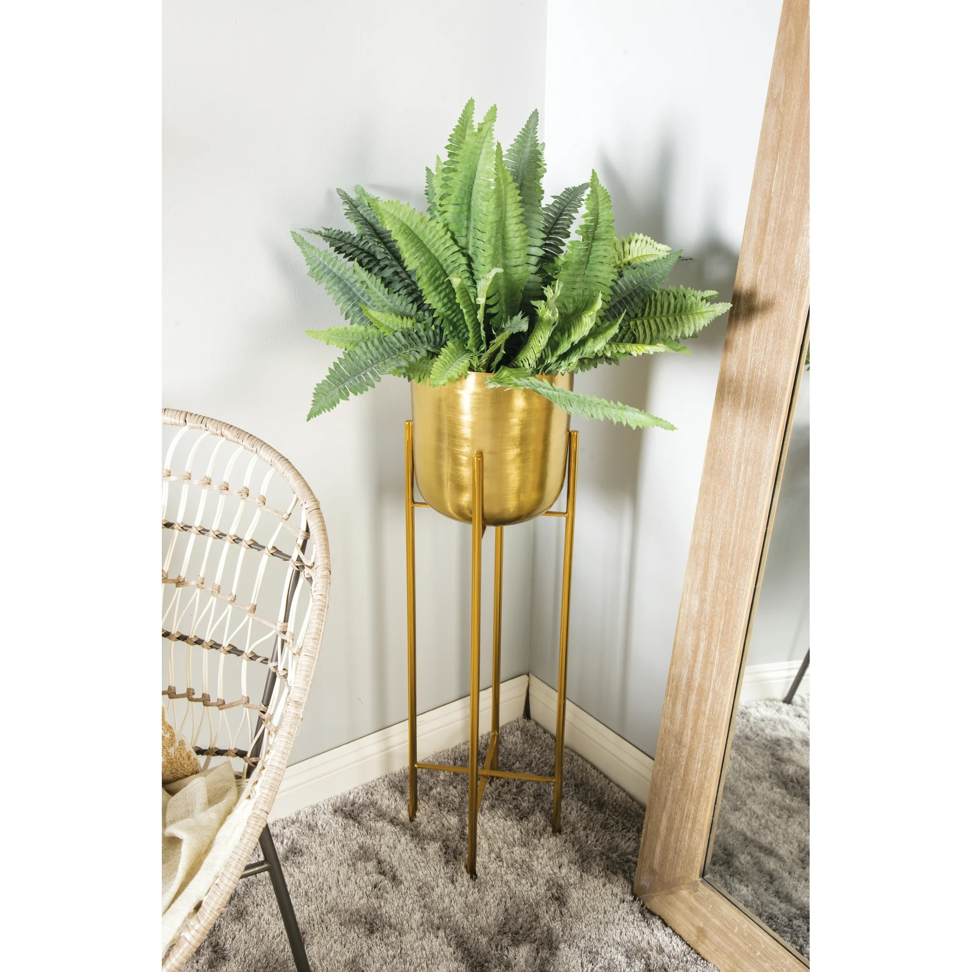 CosmoLiving by Cosmopolitan Iron Planter, Gold, Set of 2 | Walmart (US)