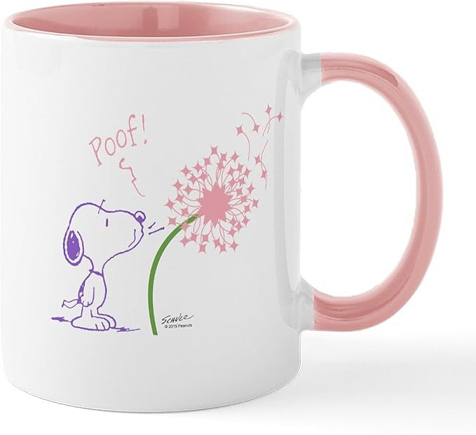 CafePress Snoopy Dandelion Mug 11 oz (325 ml) Ceramic Coffee Mug | Amazon (US)
