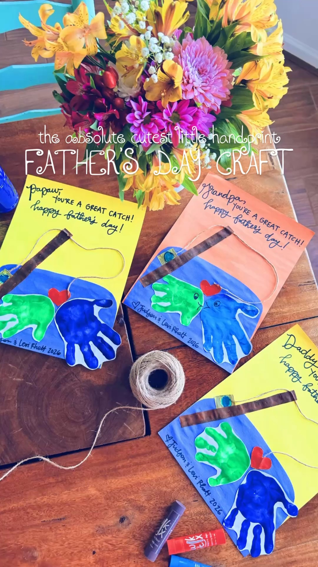y o u ‘ r e  a  g r e a t  c a t c h  d a d 🎣😉🐟🧢💙 #fathersdayhandprintkeepsake #fathersdayhandprintcraft #fathersdaycraft #fathersdaycraftidea #fathersdaycrafting 

We’ve had such a sweet time working on the most adorable 🥰 Father’s Day 🎣💙 handprint craft 🎨🫟✂️ and eek… look how cutie 😍 it turned out!! 🖼️ The most precious little fishing rod 🎣 fishie keepsake to give to the special dads and grandpas in your life!! 🫶🏽💙 

These were so much fun to make!! 🤩 We are ready 👏🏽 and excited 🤗 for Father’s Day around here 🧢 and can’t  believe 🐟 it is this (!!) weekend y’all! 🩵 Let me know if y’all try this craft with your little ones 👶🏼👶🏼, too!! 🎨🫟✂️🎣 And yes, I linked 🔗 all of the supplies 🖍️ over on my LTKit shop for y’all!! 🖼️✨