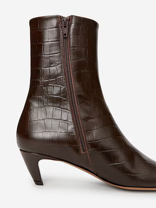 Square-Toe Ankle Boots – Dark Brown – Women – ARKET GB | Arket UK