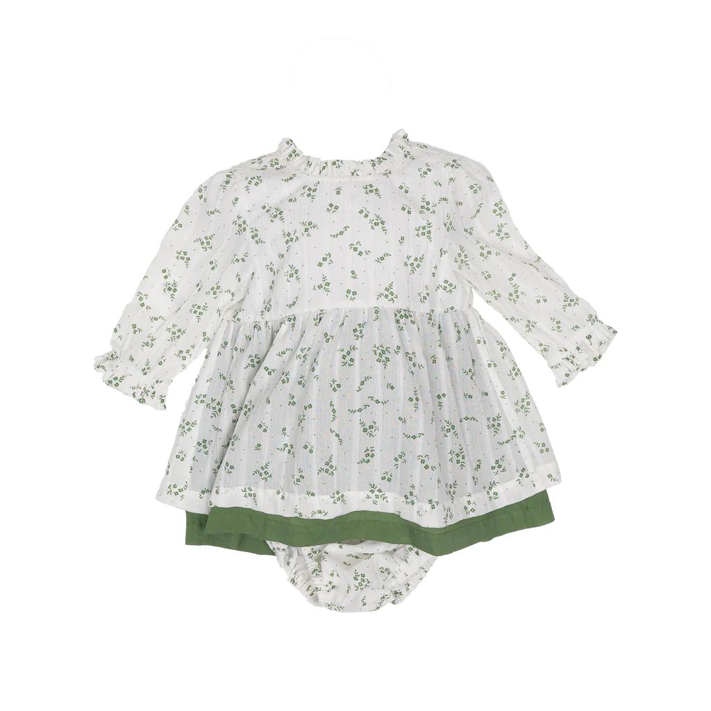 Ivy Holiday Green Bloomer Set | The Oaks Apparel Company